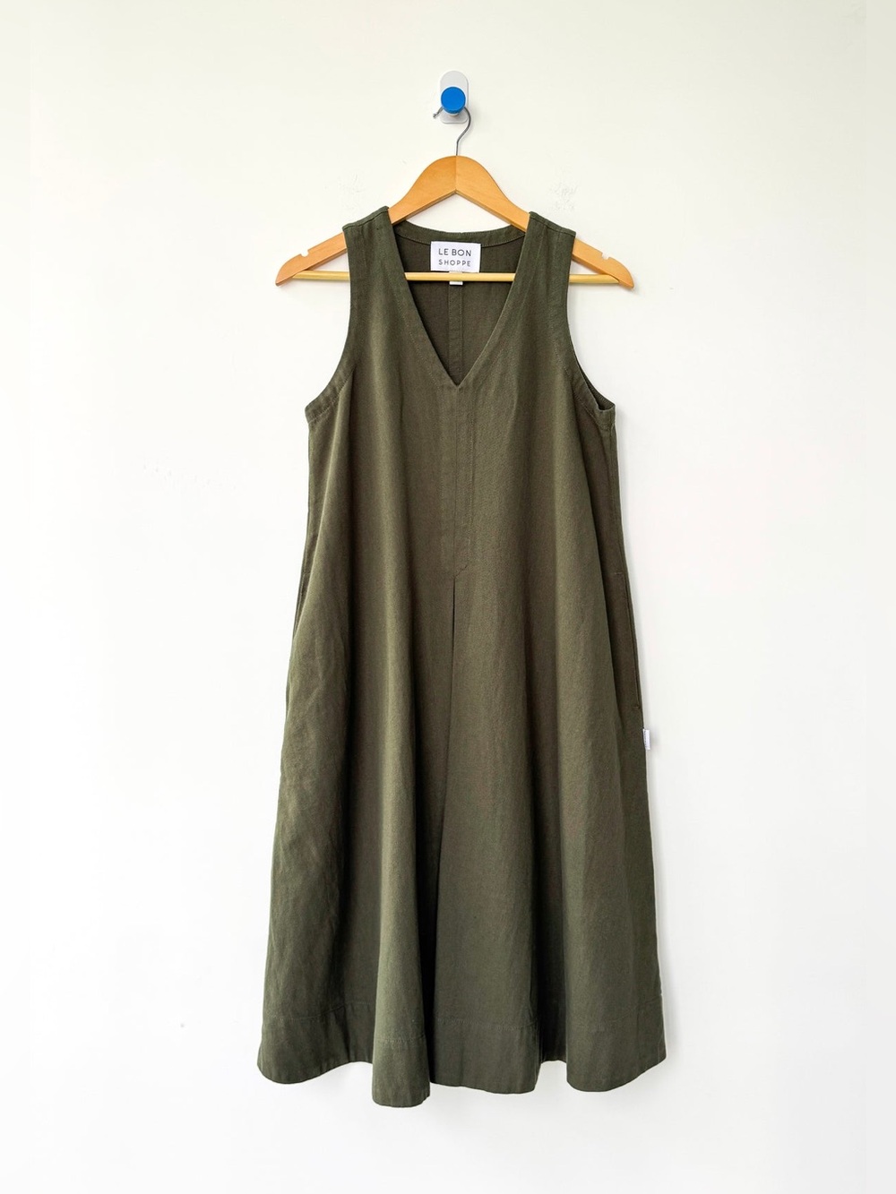 NWT Le Bon Shoppe Camille Dress in Olive Size Small
